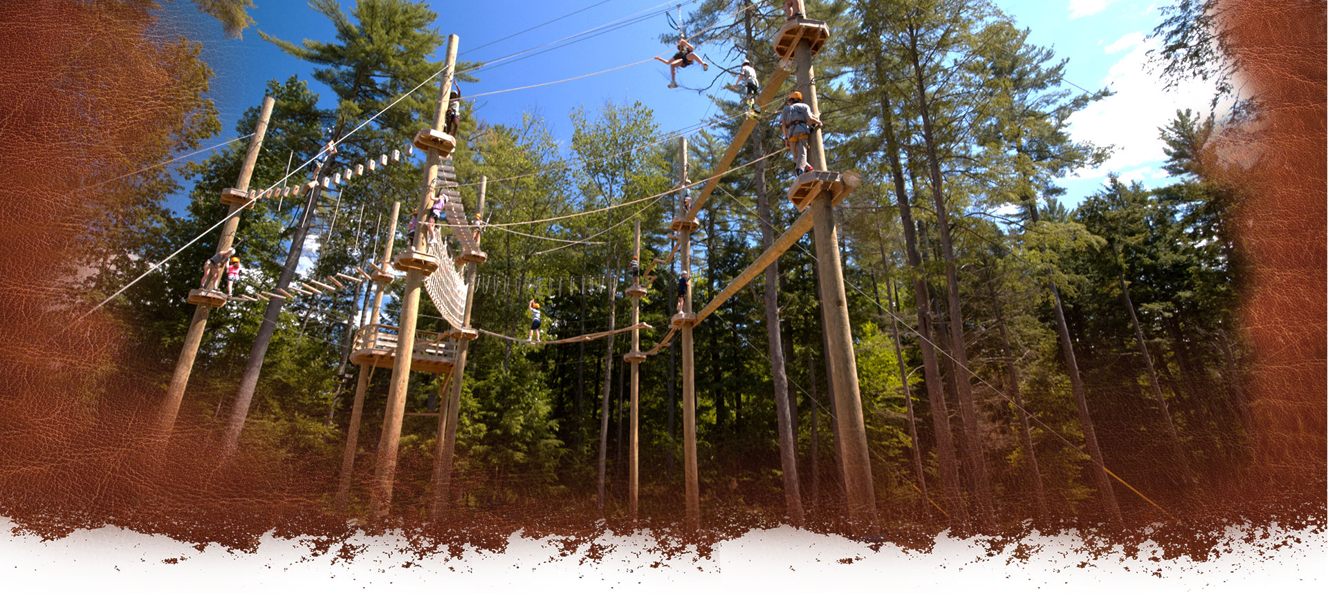 Outdoor adventure program at Camp Laurel summer camp in Maine