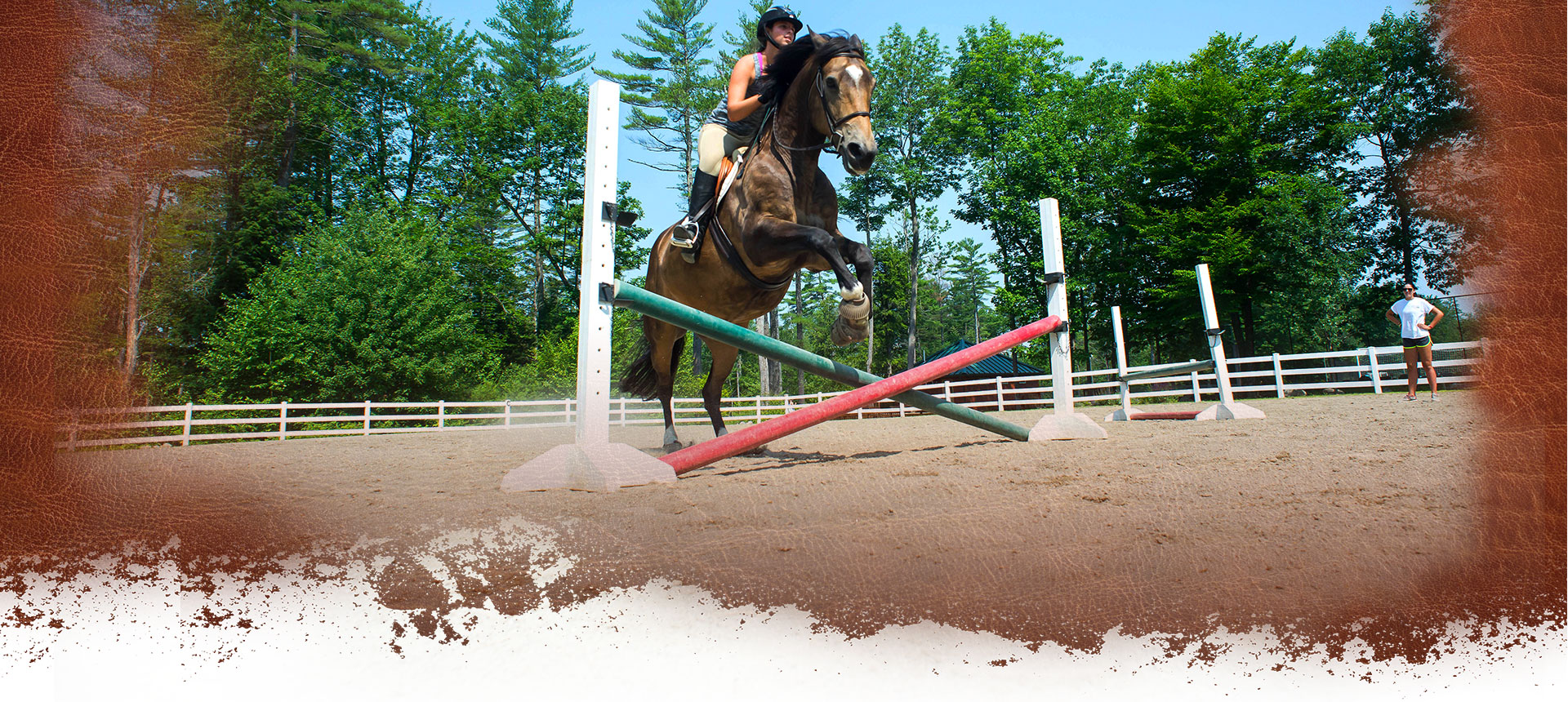 Equestrian horseback riding program at Camp Laurel in Maine