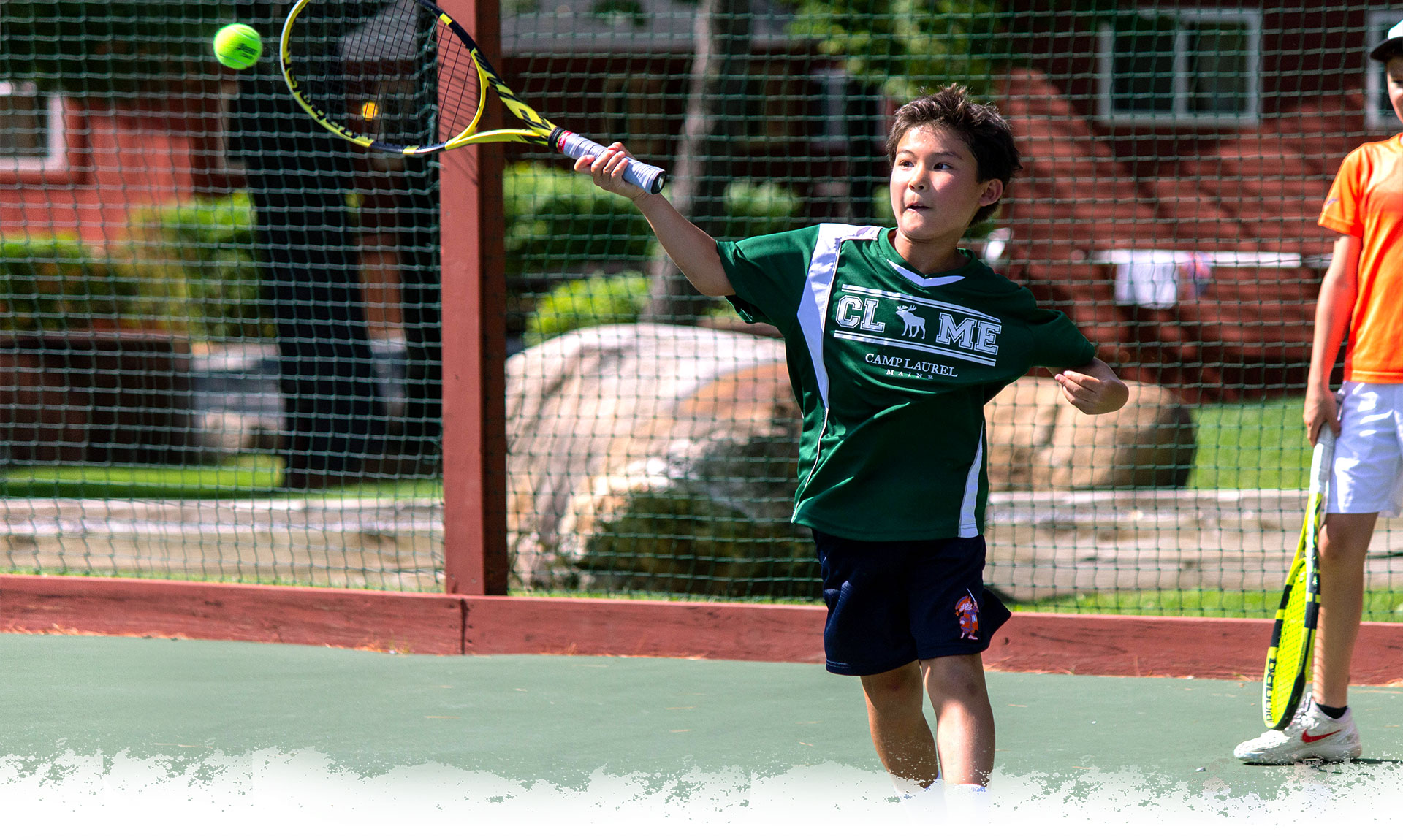 Tennis program at Camp Laurel summer camp in Maine